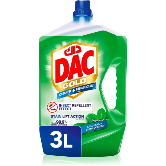 Dac Gold Multi-Purpose Disinfectant & Liquid Cleaner 3 Ltr, Pack Of 6