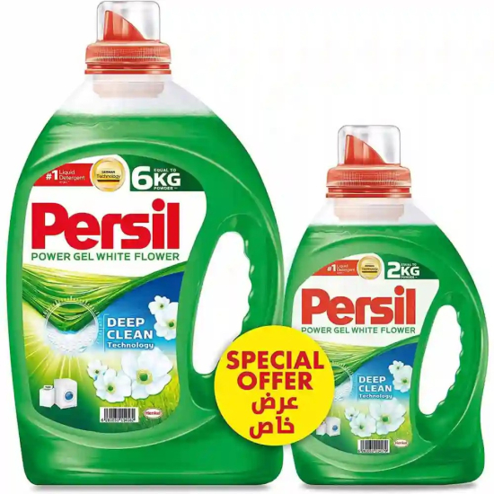 Persil Power Gel White Flower Laundry Detergent Sp.Pr 2.9L+1Ltr, Pack Of 4