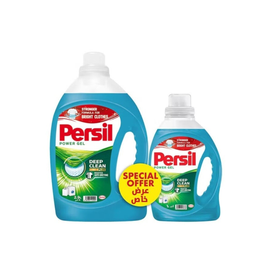 Persil Power Gel Liquid Laundry Detergent Sp.Pr 2.9 L + 1Ltr, Pack Of 4