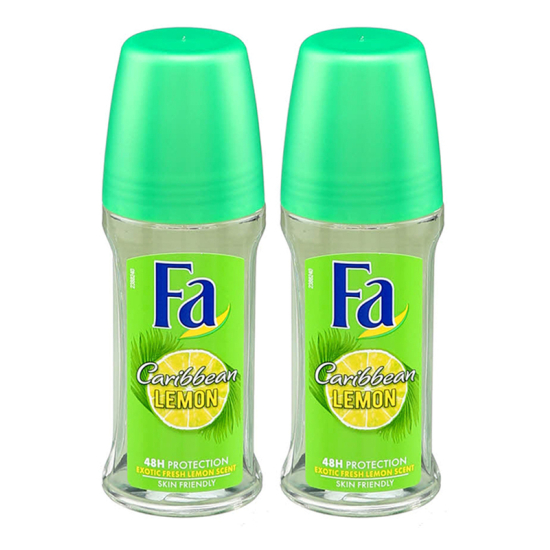 Fa Deodorant Roll On Caribbean Lemon Special Offer 2x50 ml, Pack Of 6