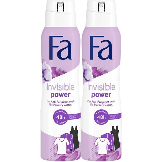 Fa Invisible Power Deodorant Spray Special Offer 2 x 150 ml, Pack Of 6