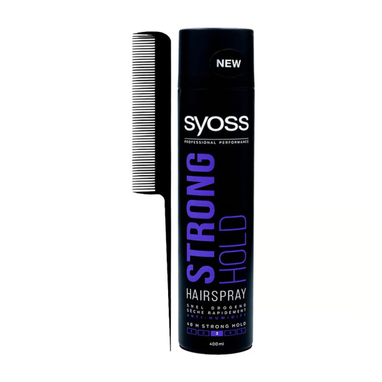 Syoss Hair Spray Strong Hold 400 ml+ Comb Free, Pack Of 6