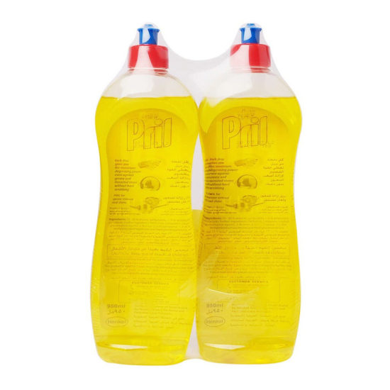 Pril Lemon Dishwash Liquid, 2 x 950ml, Pack Of 6