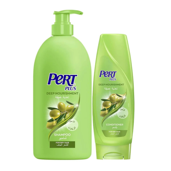 Pert Plus Deep Nourishment Shampoo and Conditioner Olive 1ltrx360ml, Pack Of 6