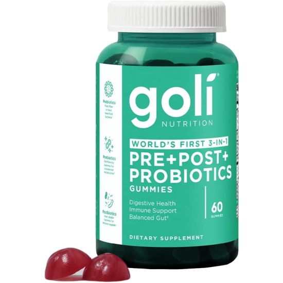 Goli Pre+Post+(Probiotic+) 60 Gummies, 180g