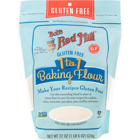 Bob's Red Mill 1-To-1 Baking Flour Gluten Free, Vegan 624g, Pack Of 8