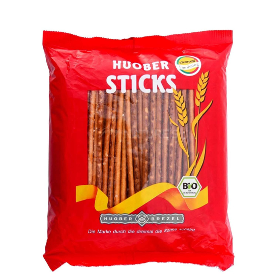 Huober Organic Salted Sticks 175g, Pack Of 12