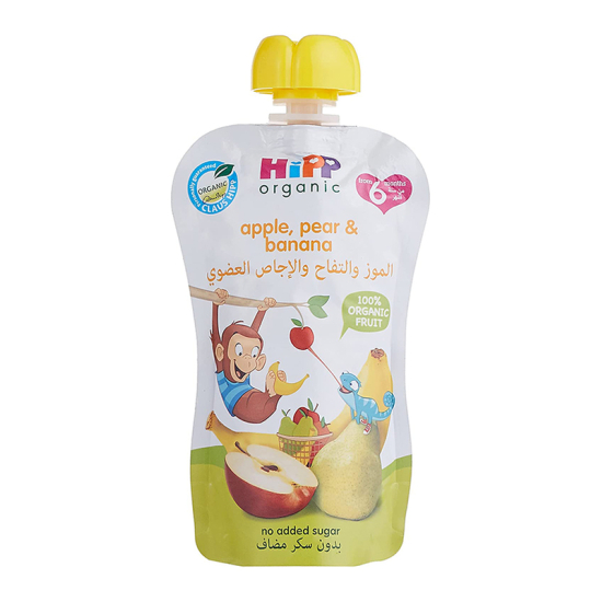 Hipp Organic Apple, Pear & Banana Puree 100g, Gluten Free, Pack Of 12