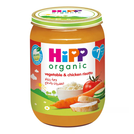 Hipp Organic Vegetable & Chicken Risotto From 7 Months 190g, Pack Of 12