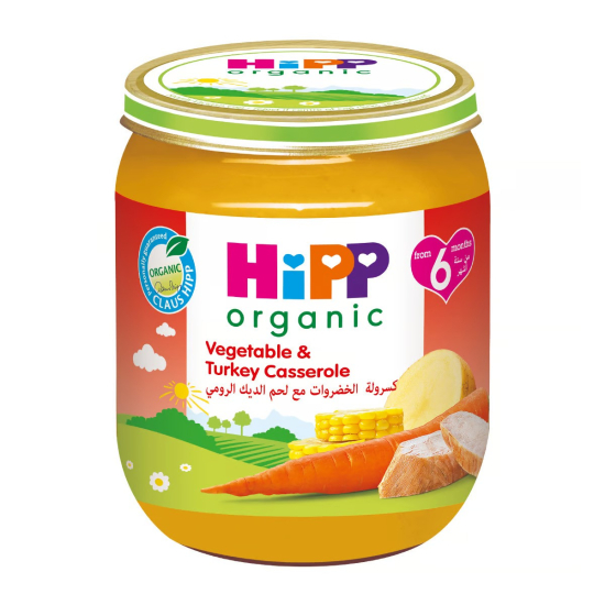 Hipp Organic Vegetable & Turkey Casserole From 6 Months 125g, Pack Of 12