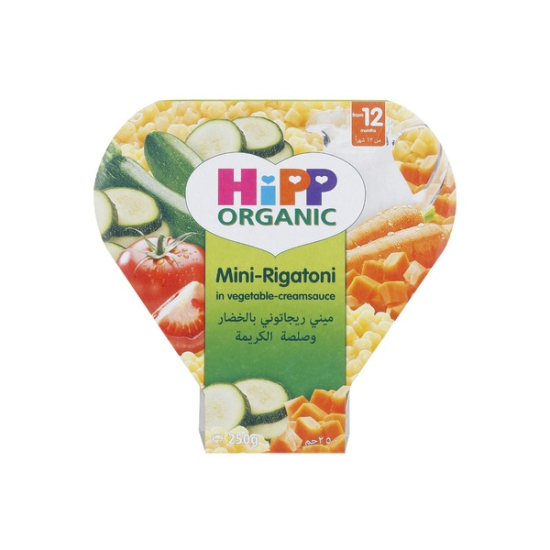 Hipp Organic Mini Rigatoni in Vegetable Cream Sauce 250g, Pack Of 12