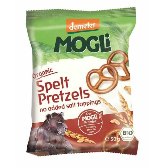 Mogli Spelt Pretzels 50g, Pack Of 12