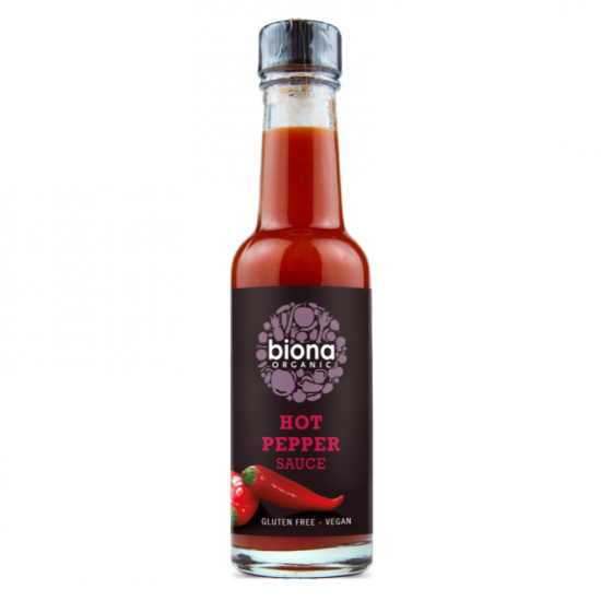 Biona Organic Hot Pepper Sauce 140 ml, Pack Of 12