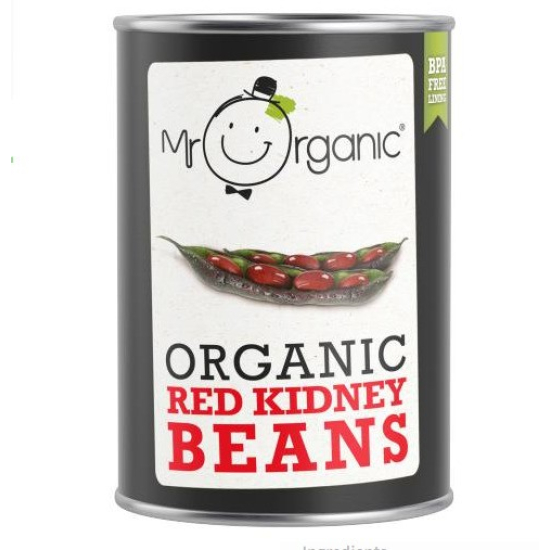 Mr. Organic Red Kidney Beans 400g, Gluten Free, Vegan, Pack Of 12