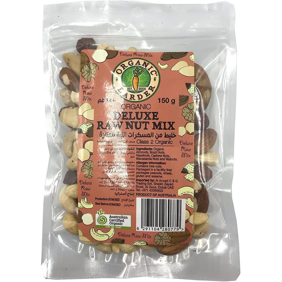 Organic Larder Deluxe Raw Nuts Mix 150g, Pack Of 6