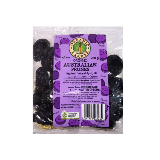 Organic Larder Australian Prunes 250g, Pack Of 6