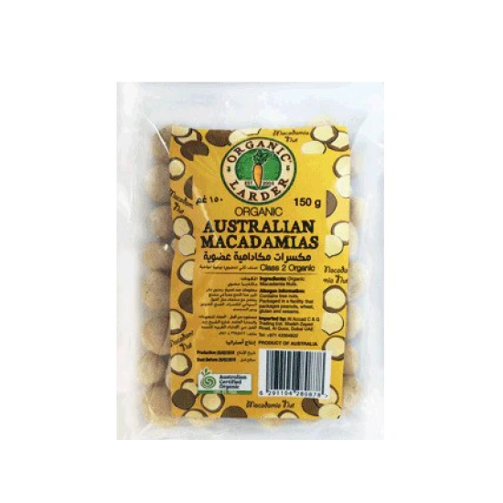 Organic Larder Australian Macademias 150g, Pack Of 6