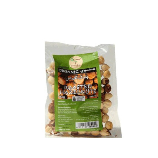 Organic Larder Roasted Hazelnuts, 150g, Pack Of 6