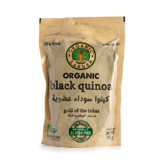 Organic Larder Black Quinoa 340g, Gluten Free Vegan, Pack Of 6