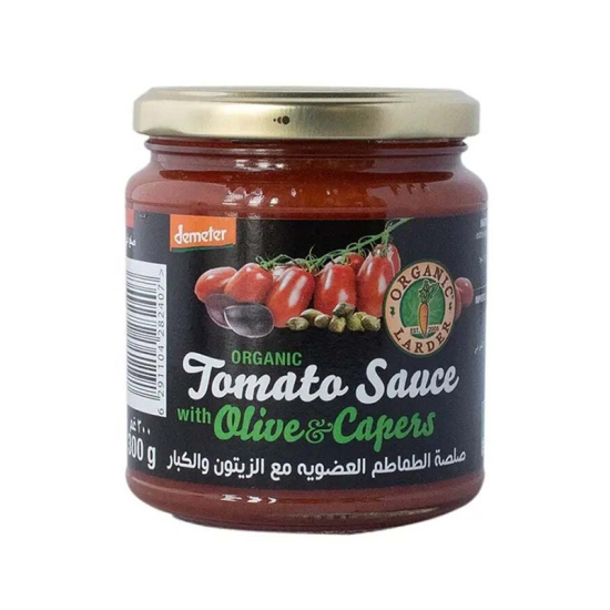 Organic Larder Tomato Sauce With Olive & Capers 300g, Pack Of 12