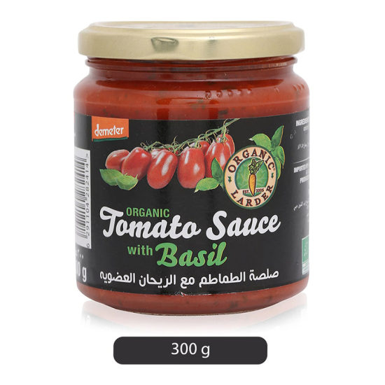 Organic Larder Tomato Sauce with Basil, 300g, Pack Of 12