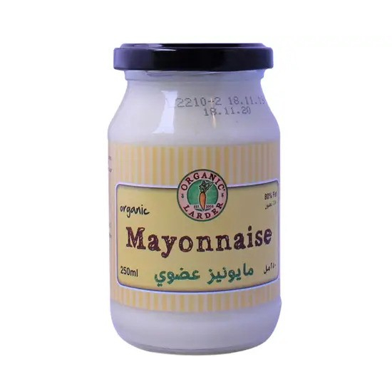 Organic Larder Mayonnaise 80% Fat 250 ml, Pack Of 6