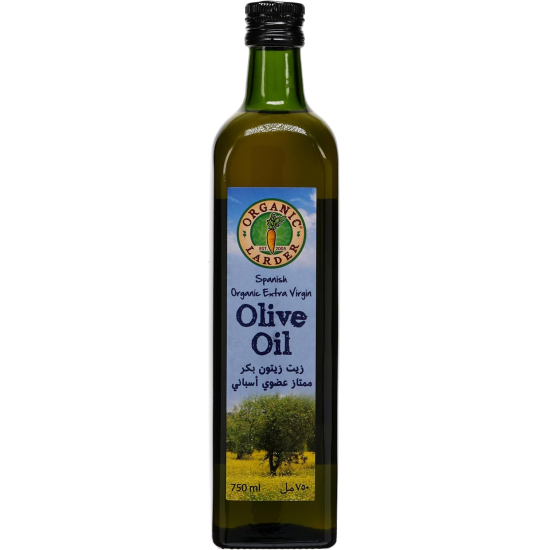 Organic Larder Spanish Extra Virgin Olive Oil 750 ml, Pack Of 6