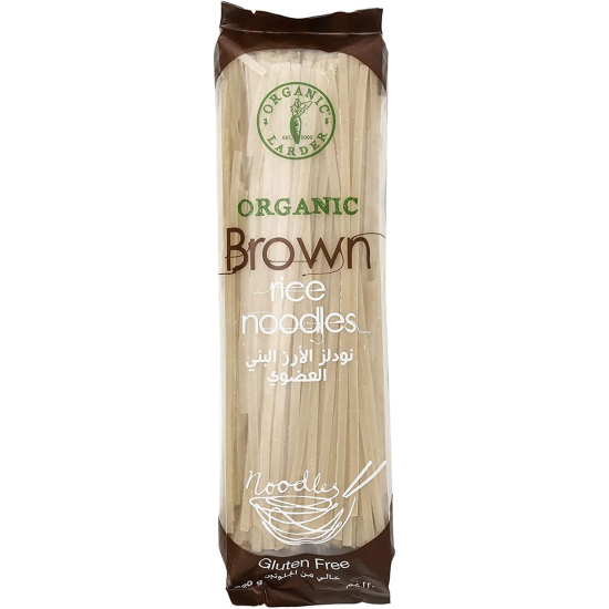 Organic Larder Brown Rice Noodles 220g, Gluten Free, Vegan, Pack Of 12