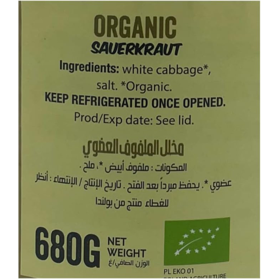 Organic Larder Sauerkraut Original 680g, Pack Of 12