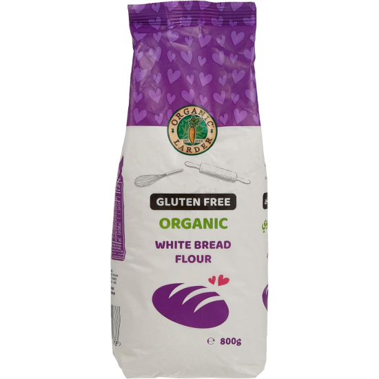 Organic Larder White Bread Flour Gluten Free Vegan 800g, Pack Of 6