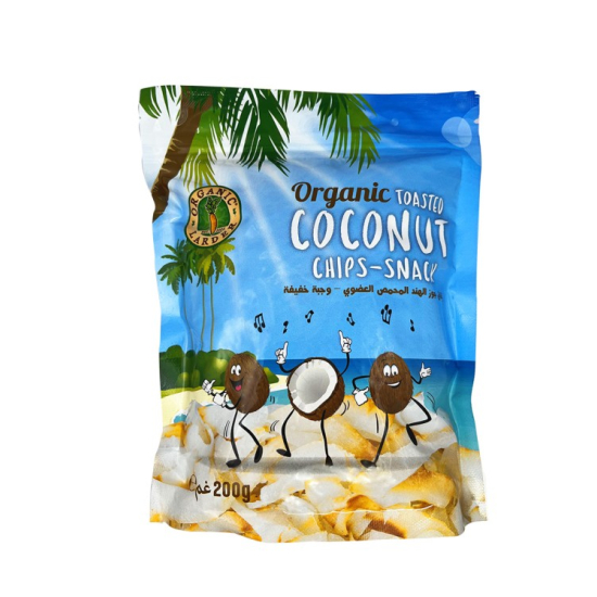 Organic Larder Toasted Coconut Chips Vegan 200g, Pack Of 12