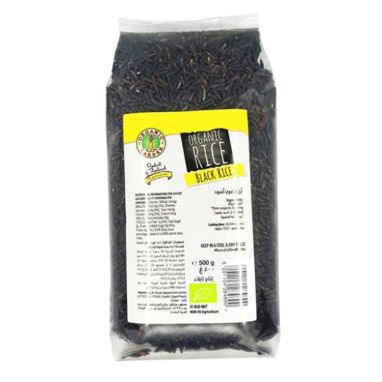 Organic Larder Black Rice Vegan 500g, Pack Of 6