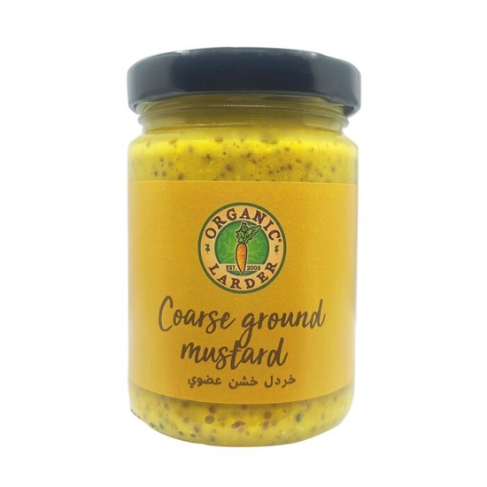 Organic Larder Coarse Ground Mustard  Gluten Free150g, Pack Of 12