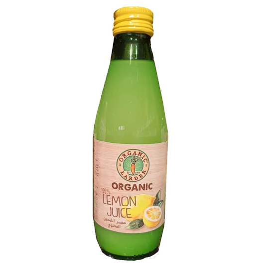 Organic Larder 100% Lemon Juice Gluten Free, Vegan 250ml, Pack Of 12