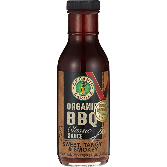 Organic Larder BBQ Sauce Classic Gluten Free, Vegan 400g, Pack Of 6