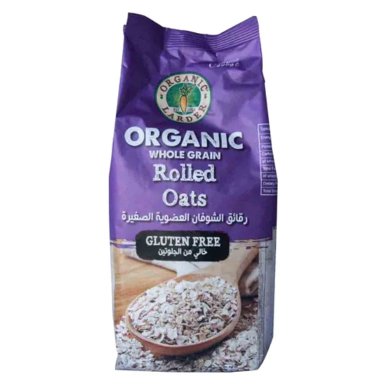 Organic Larder Whole Grain Rolled Oats Gluten Free 500g, Pack Of 12