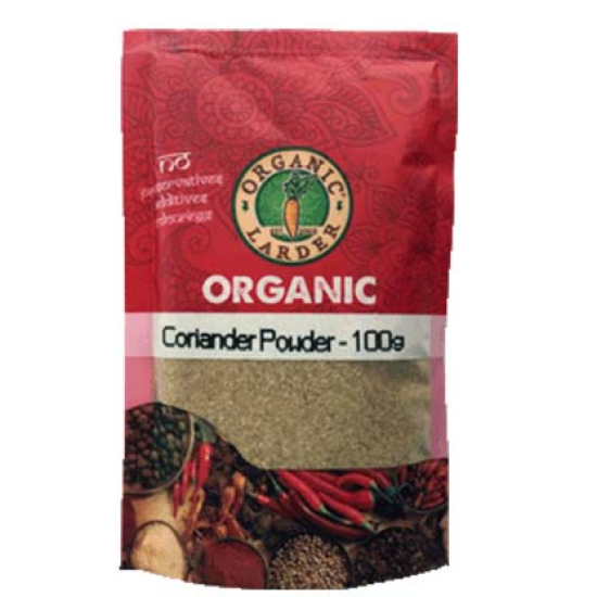 Organic Larder Coriander Powder 100g, Pack Of 12