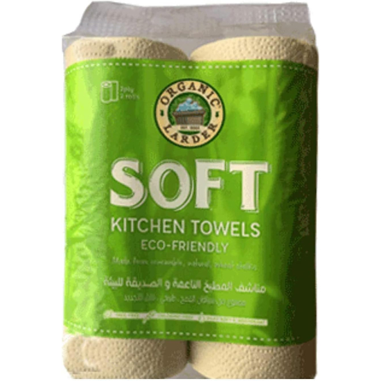 Organic Larder Kitchen Towels, 2 Rolls Pack Of 6