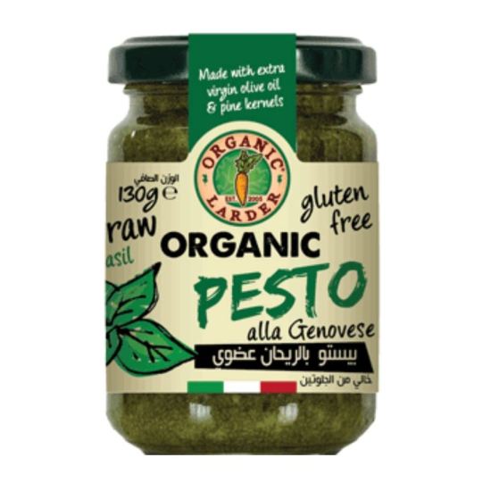 Organic Larder Pesto Alla Genovese Gluten Free 130g, Pack Of 12