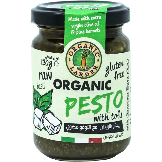 Organic Larder Pesto Vegan With Tofu Gluten Free, Vegan 130g, Pack Of 12