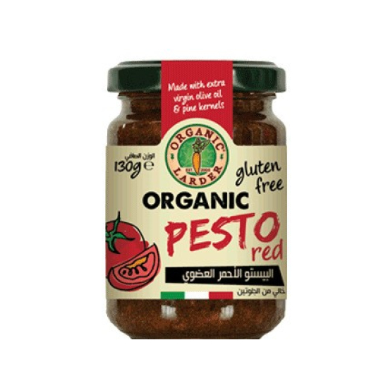 Organic Larder Pesto Red Gluten Free 130g, Pack Of 12