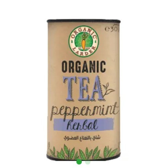 Organic Larder Herbal Tea Peppermint 30g, Pack Of 12