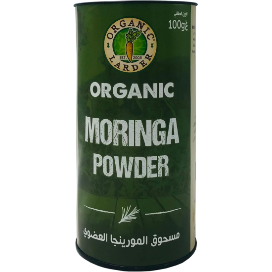 Organic Larder Moringa Powder Gluten Free, Vegan 100g, Pack Of 6