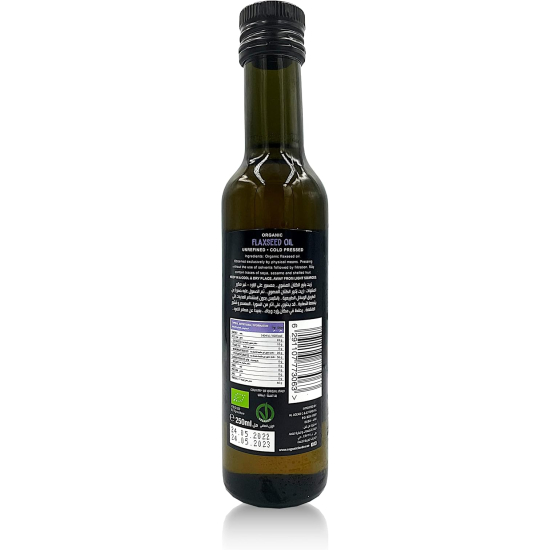 Organic Larder Flax Seed Oil Refined 250 ml, Pack Of 6