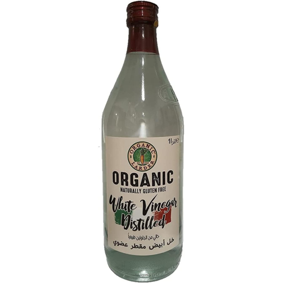 Organic Larder White Vinegar Distilled Gluten Free 1L, Pack Of 12