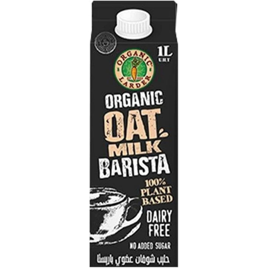 Organic Larder Barista Oat Milk, Vegan, No Added Sugar 1L, Pack Of 12 