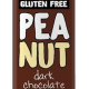 Organic Larder Peanut Dark Choco Bar, Gluten Free, Vegan 53g, Pack Of 12