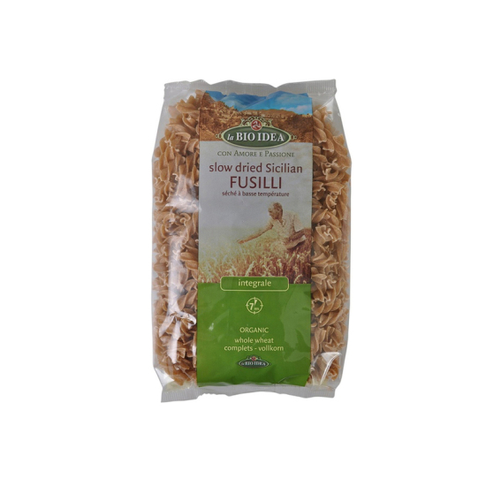 La Bio Idea Organic Fusilli Whole Wheat 500g, Pack Of 12