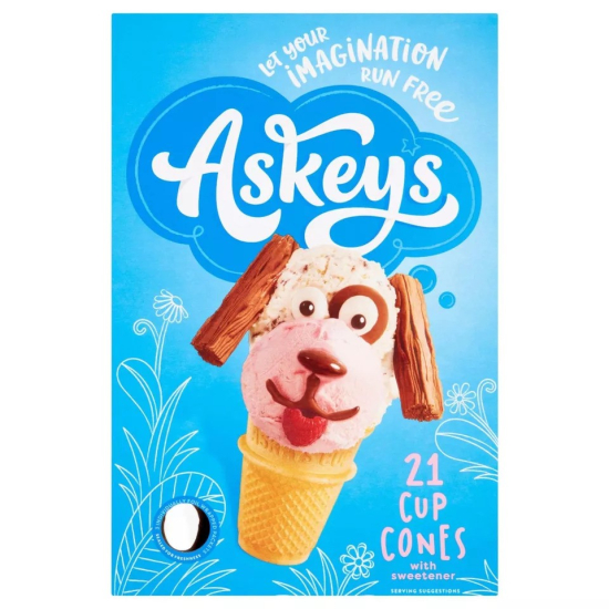 Askey's 21 Cup Ice Cream Cones 75g, Pack Of 12