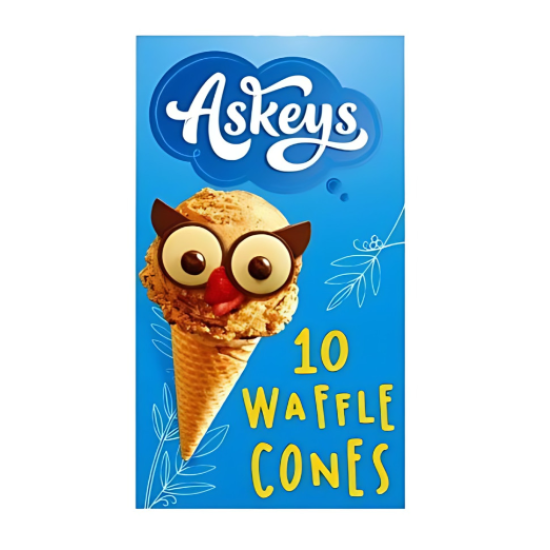 Askeys Continental Waffle Cones 130g, Pack Of 6